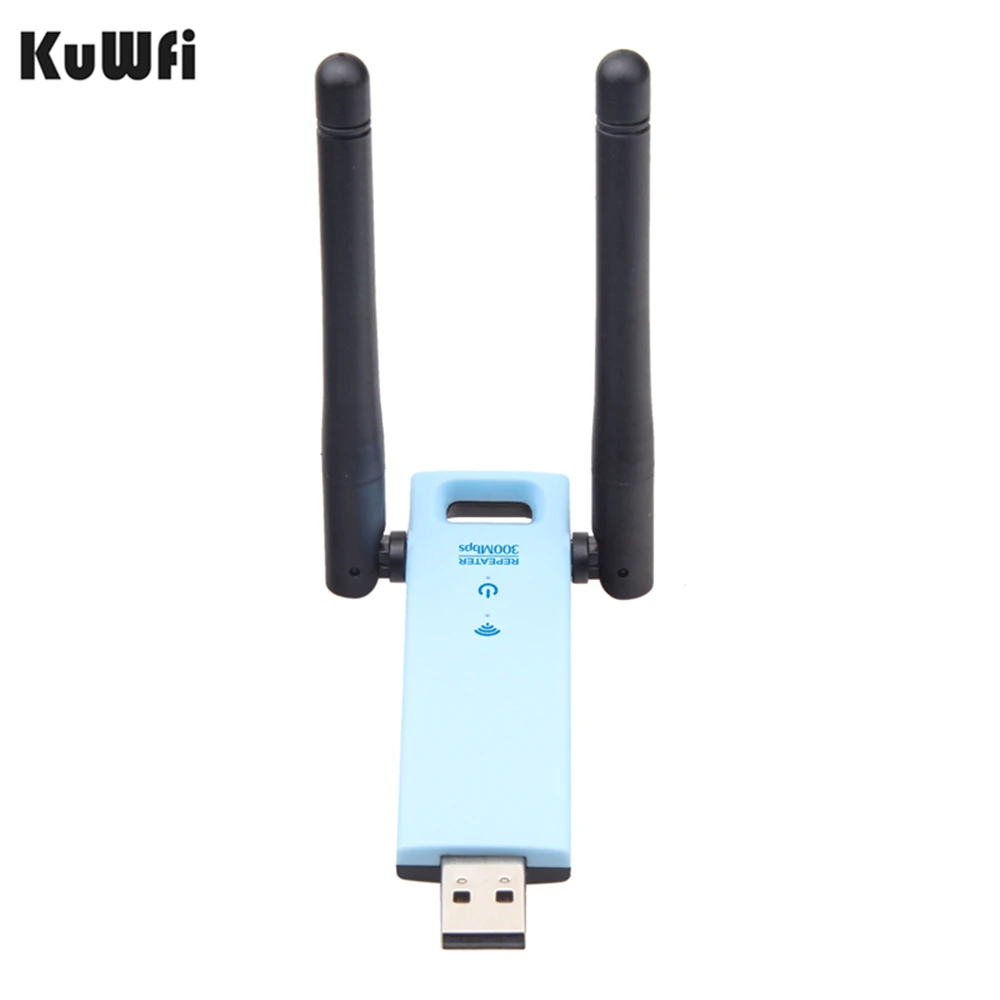 KuWFi 300 Мбит/с Wi Fi повторитель 2 4 ГГц приемник USB WiFi усилитель сигнала ПК адаптер