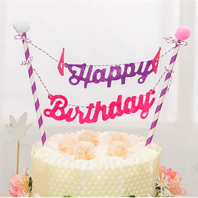 1 шт. мультиформа торт Топпер мультфильм флаги с бумажной соломинкой для свадьбы