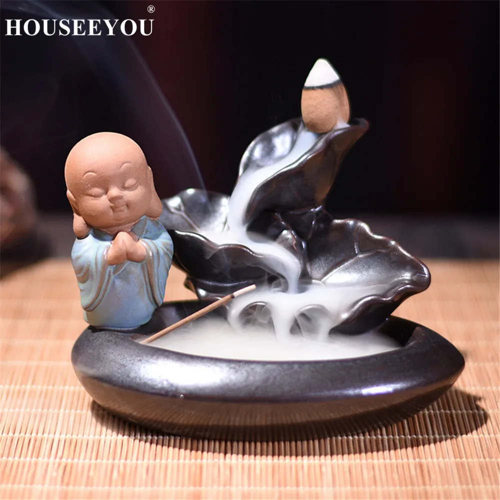 HOUSEEYOU The Little Monk Lotus Flower кадильница для ароматерапии Zen Bullet Blackflow водопад конусная