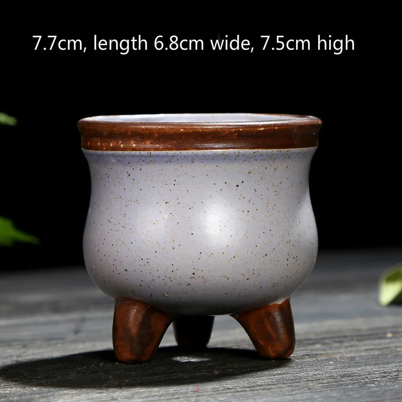 4 Ледяные керамические цветочные горшки для сочных растений маленький бонсай горшок домашний и садовый декор мини горшки для влагозапасающего растения A - Цвет: 4