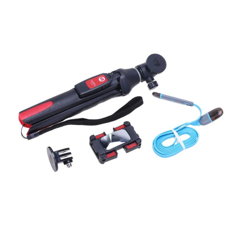 New 4 in 1 Extendable Aluminum Selfie Stick Tripod Stand Monopod Bluetooth Remote Phone Mount for iPhone X 8 Android Gopro | Электроника