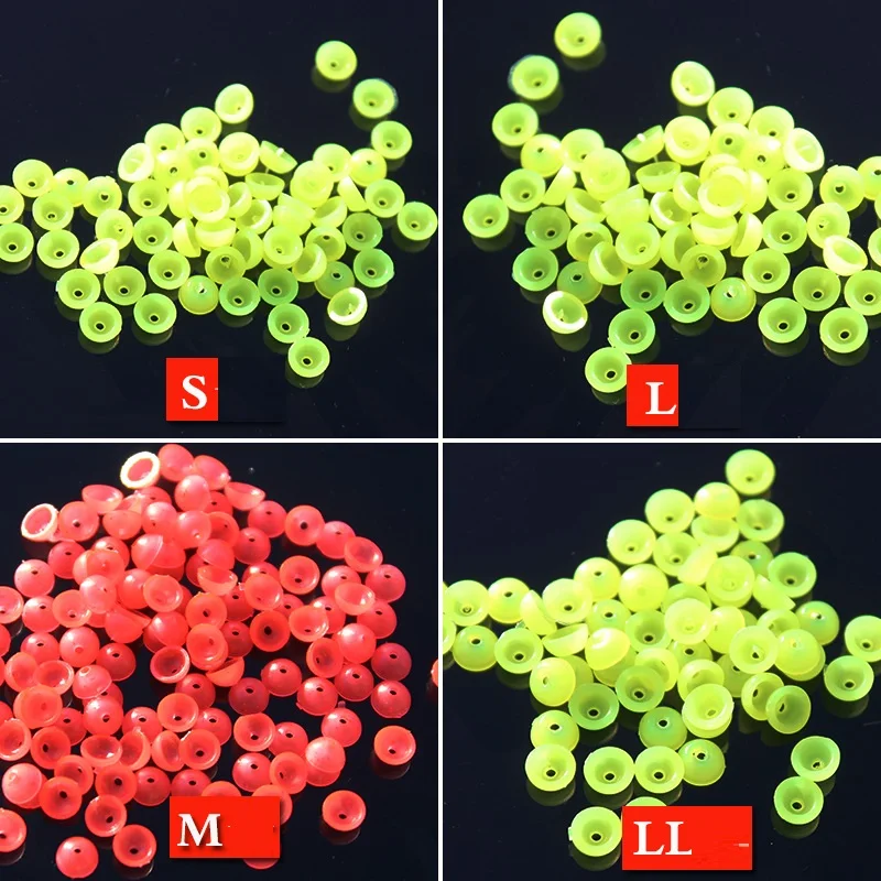 100 шт./лот светящиеся бусины космические бобы круглые поплавковые рыболовные