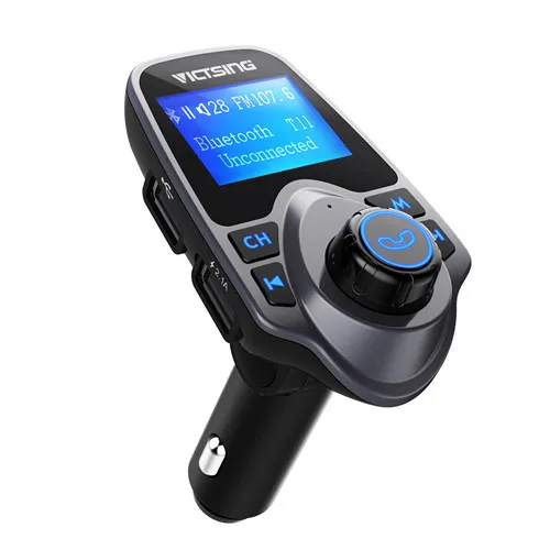 B Автомобильный MP3-плеер VicTsing, fm-передатчик, Bluetooth, гарнитура, автомобильный комплект, беспроводной радио аудио адаптер с двойным USB 2.1A USB зарядным устройством - Название цвета: B