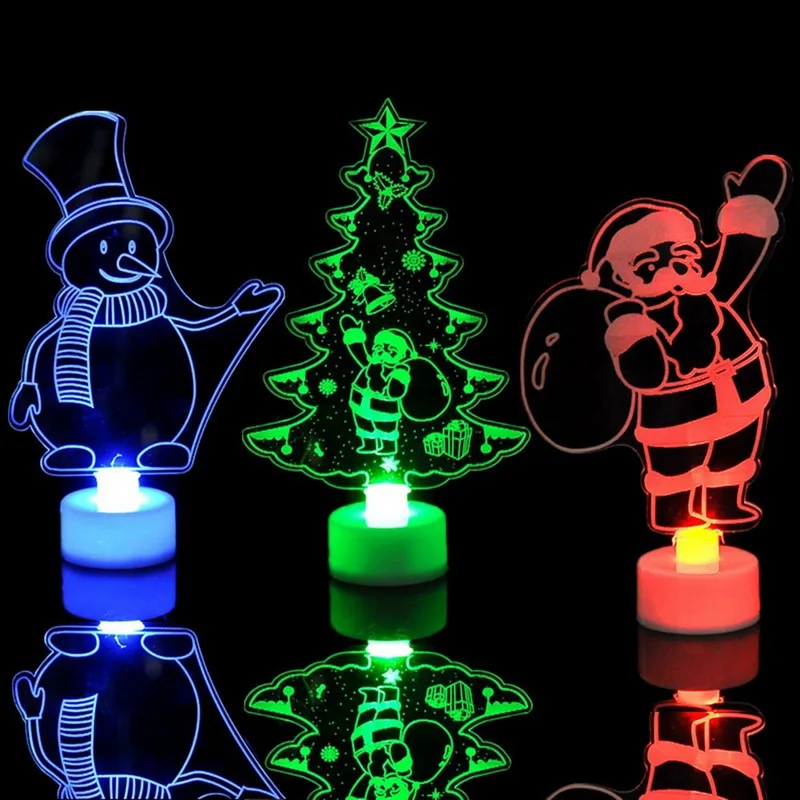 Светильник Hoomall Merry Christmas разноцветный светодиодный светильник с изображением
