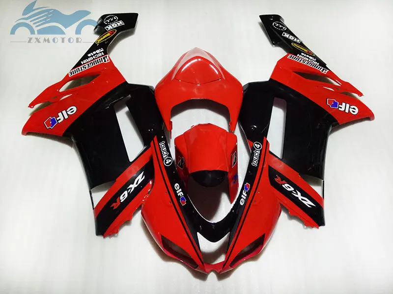 Бесплатная Обтекатели на заказ комплект для ZX6R 636 наборы обтекателей 2007 2008