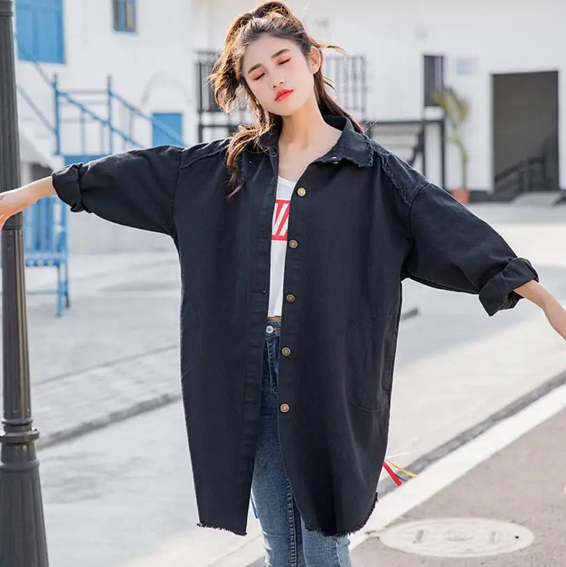 

2018 spring Korean women fashion denim jacket basic coats female personality Graffiti windbreaker outwear casaco feminino w824