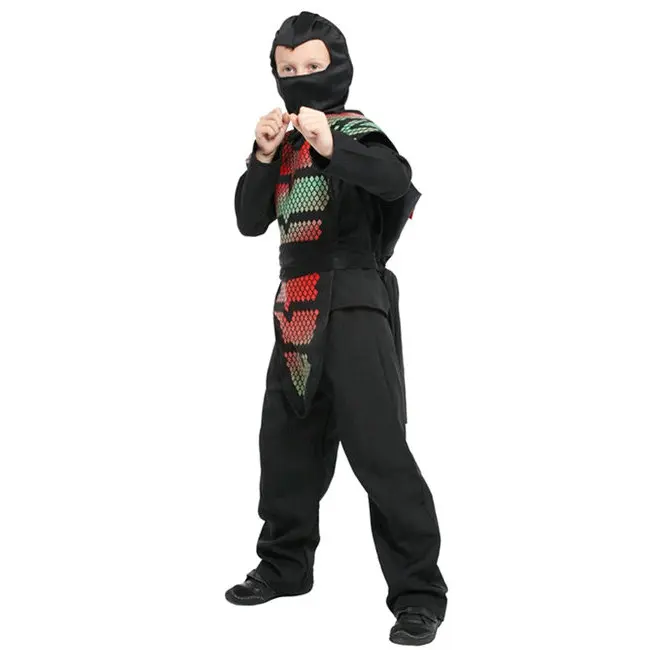 Детский костюм ниндзя вечерние костюмы на Хэллоуин для мальчиков и девочек 120-140