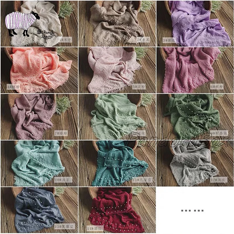 14 цветов одеяло для фотосъемки новорожденных реквизит жемчужные обертывания