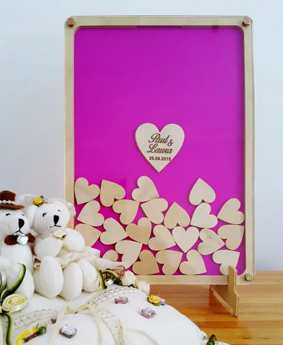 Деревянные гостевые книги с Выгравированными именами и датой | Дом сад