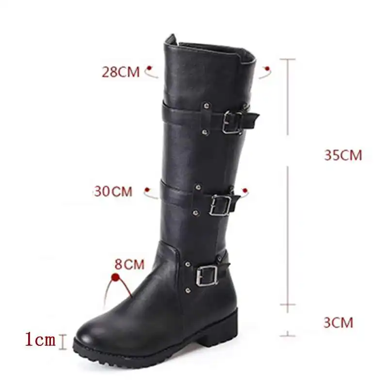 REAVE CAT/женские сапоги до колена; зимние теплые сапоги с круглым носком; botas feminino; обувь на молнии; ботинки для верховой езды на толстом каблуке с пряжкой; mujer; A1345