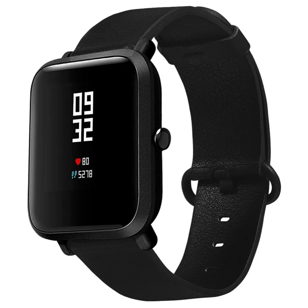Кожаный ремешок для часов Xiaomi Huami Amazfit Bip Youth простой сменный 2019 | Наручные часы