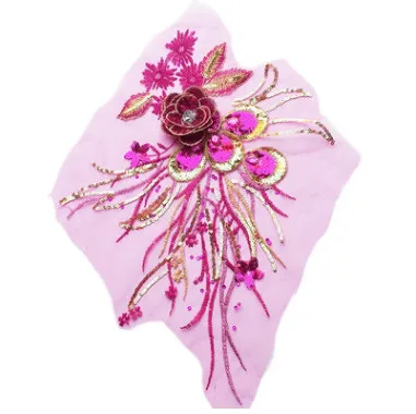 Сетчатая вышивка с трехмерными цветами блестками яркие бриллианты наклейки на