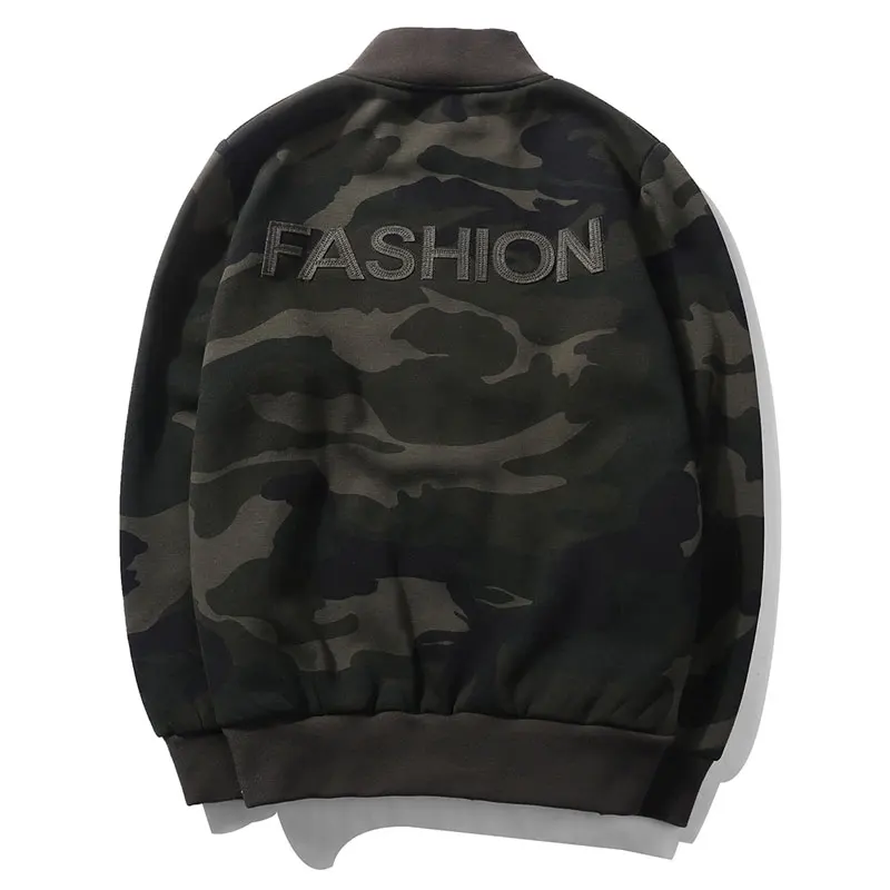 

Fashion Male Designed Hoodies Long Sleeve Camouflage Hooded Jackets Coats Stand Collar Men Sweatshirt Embroidery Letter Logo