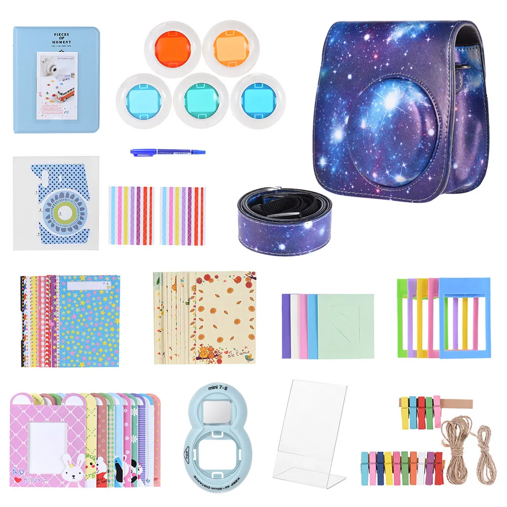 Комплект аксессуаров Andoer 13 в 1 для Fujifilm Instax Mini 8/8 +/8s/9 включает сумку