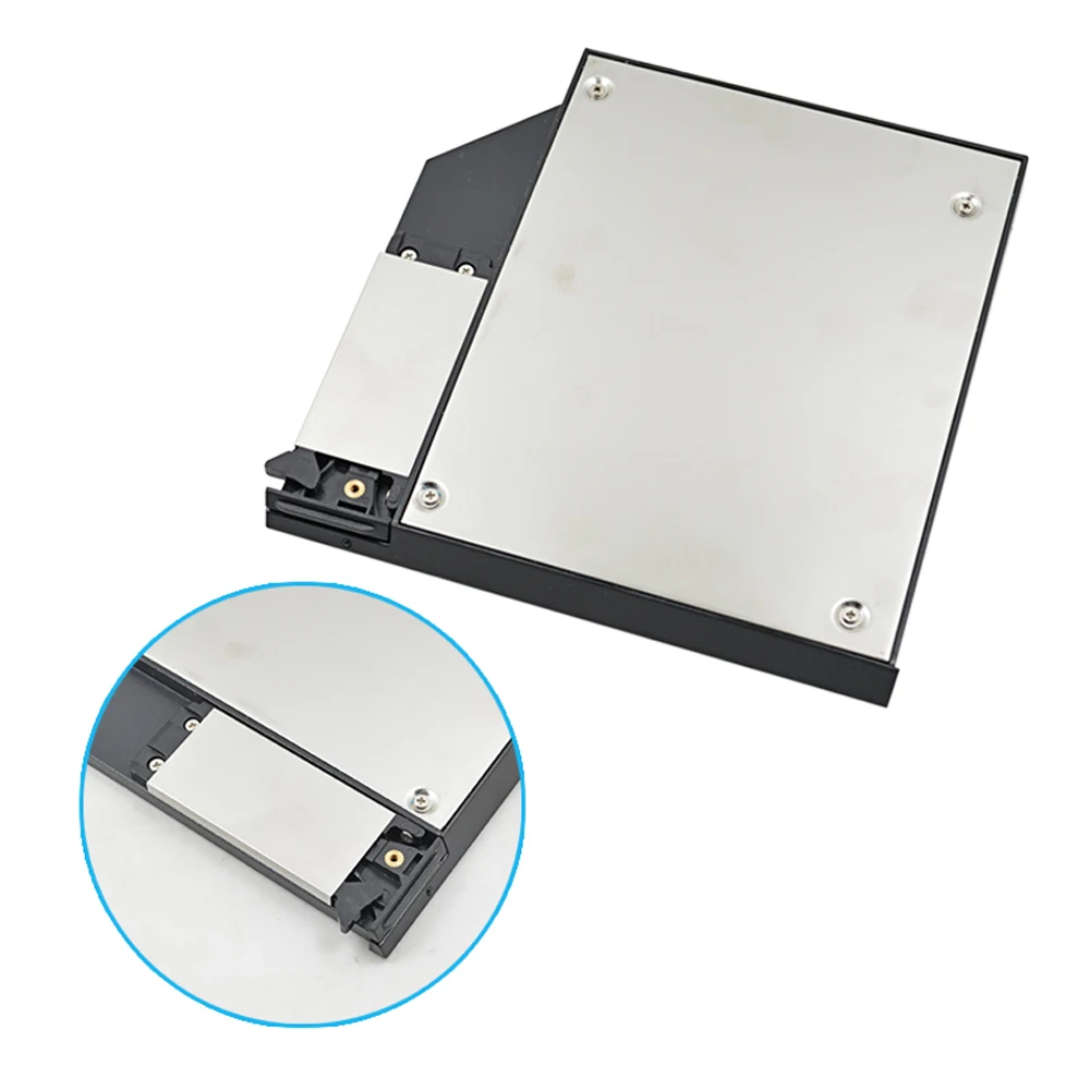 Алюминий SATA 3 0 2nd HDD Caddy 9 5 мм 2 &quotSSD чехол Корпус для жесткого диска Dell E5400 E6400 E6410 E6500