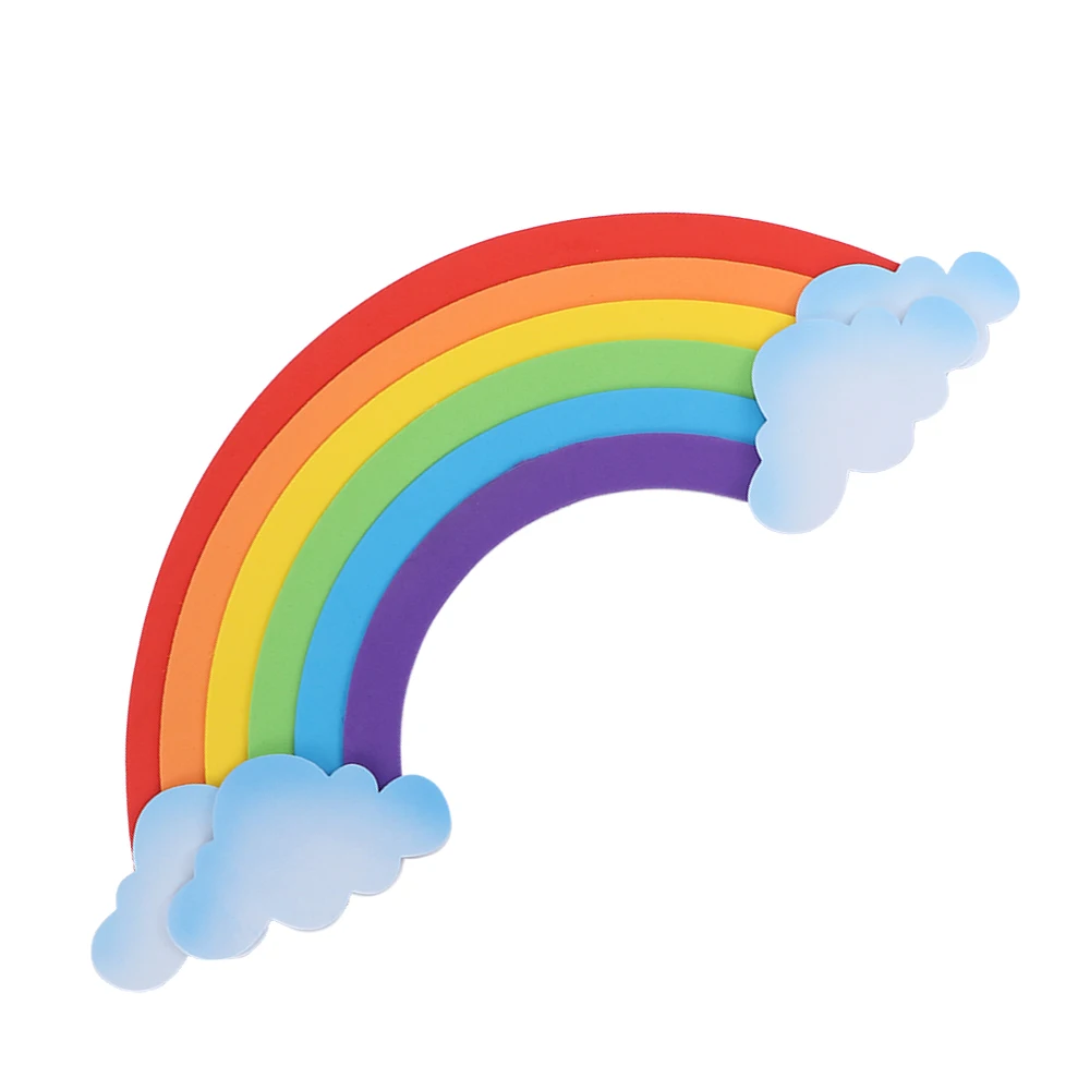 

2Pcs/Set New Creative 3D Sponge Removable EVA Rainbow Car Exterior Accessories DIY Car Sticker