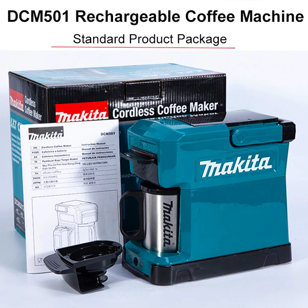 Япония Makita Беспроводная Кофеварка DCM501 перезаряжаемая кофемашина 18 в уличная удобная в переноске Рабочая кофемашина 12 в 250 мл