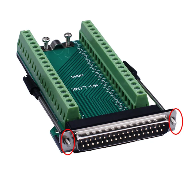 Male Screw DB37 внутренняя резьба/Штекерный разъем для D-SUB 37 Pin Порты и разъёмы Терминал коммутационная разъем под пайку-бесплатный адаптер терминальные соединители для дБ Кабель - Цвет: Male Screw