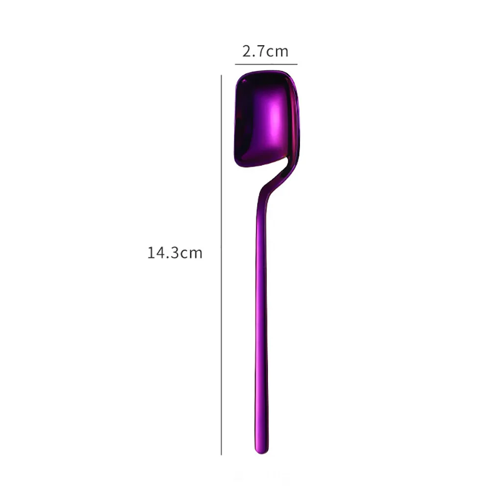 Colorful Hanging Spoon Long Handle Flatware Utensil Ice Cream Scoop Drinkware Gadgets Kitchen Accessories Cuchara Pala Colher | Дом и сад