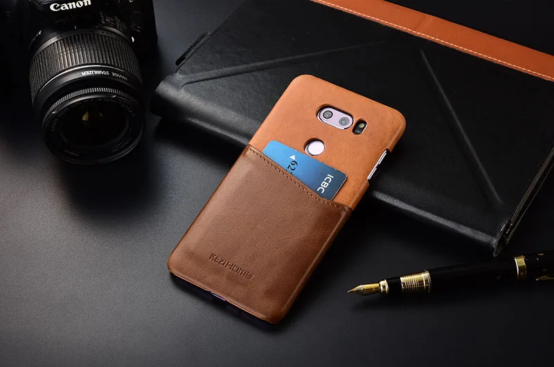 Чехол для LG V30 V30+ KEZiHOME, роскошная натуральная кожа, хит-цвет, жесткая задняя крышка в деловом стиле, с карманом для карт, для LG V35 V30S funda