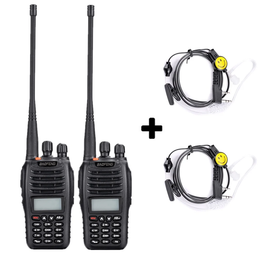 Add 2 headsets 2 шт. Baofeng UV-B5 портативная рация 99 каналов двухстороннее радио UHF VHF длинный диапазон портативный FM HF приемопередатчик Ham Радио Comunicador - Цвет: Add 2 headsets
