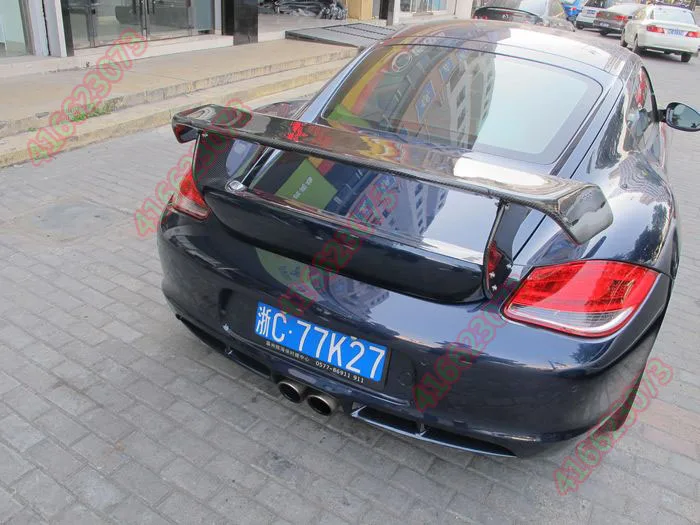 Подходит для Porsche Cayman 987 GT Techart задний спойлер заднего крыла из углеродного