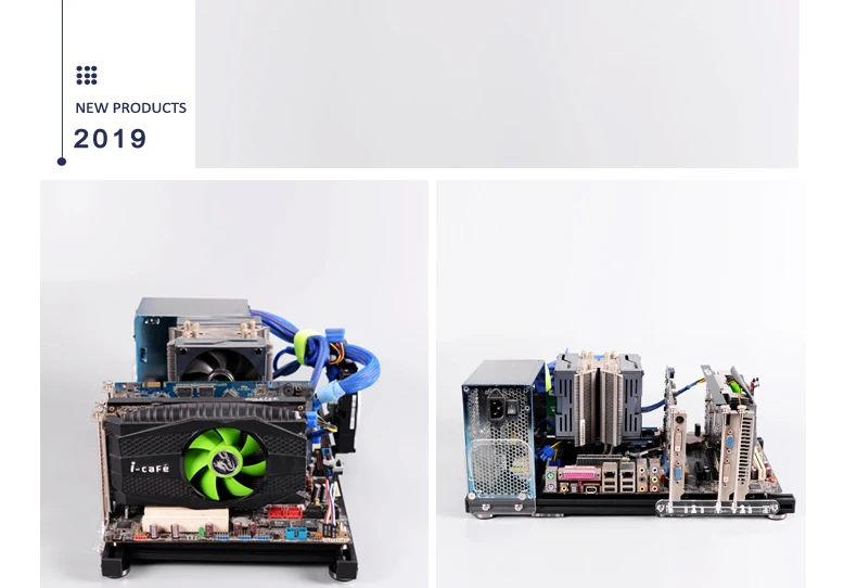 QDIY PC-JMK6 ATX алюминиевый сплав горизонтальный Полный открытый летний медведь охлаждения чехол для компьютера шасси ПК материнская плата Рамка Кронштейн