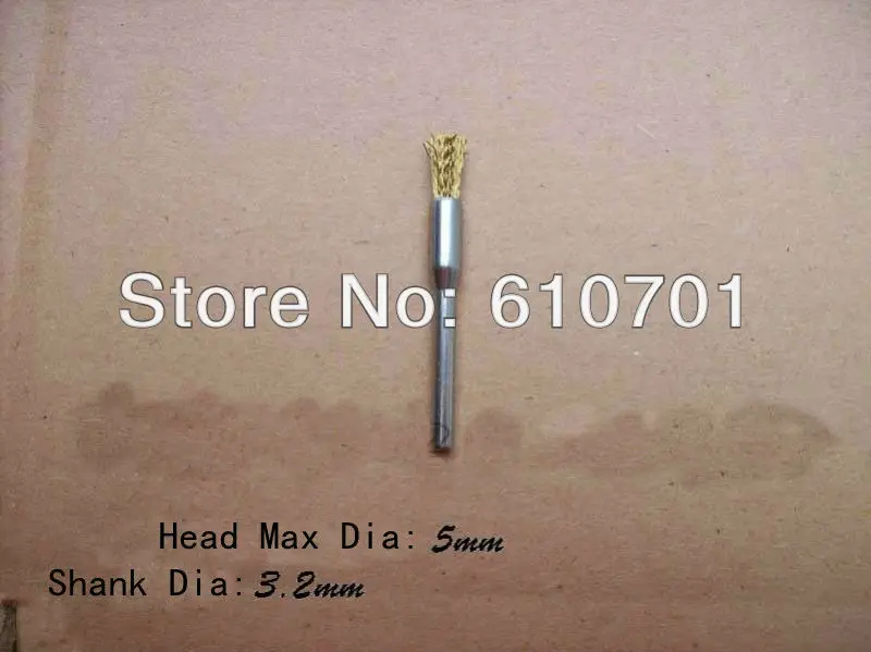 

5 шт. форма ручки 5 мм Концевая латунная проволочная щетка 3,2 мм оправка для вращающихся инструментов электрическая шлифовальная машина