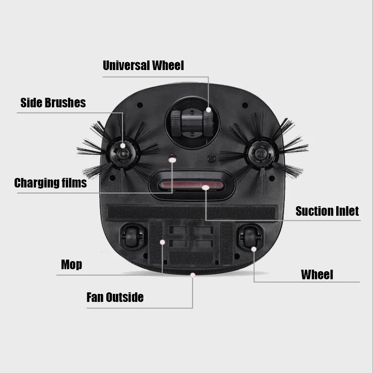 2018 новейший QIWEEK робот пылесос с подметанием для дома автоматически