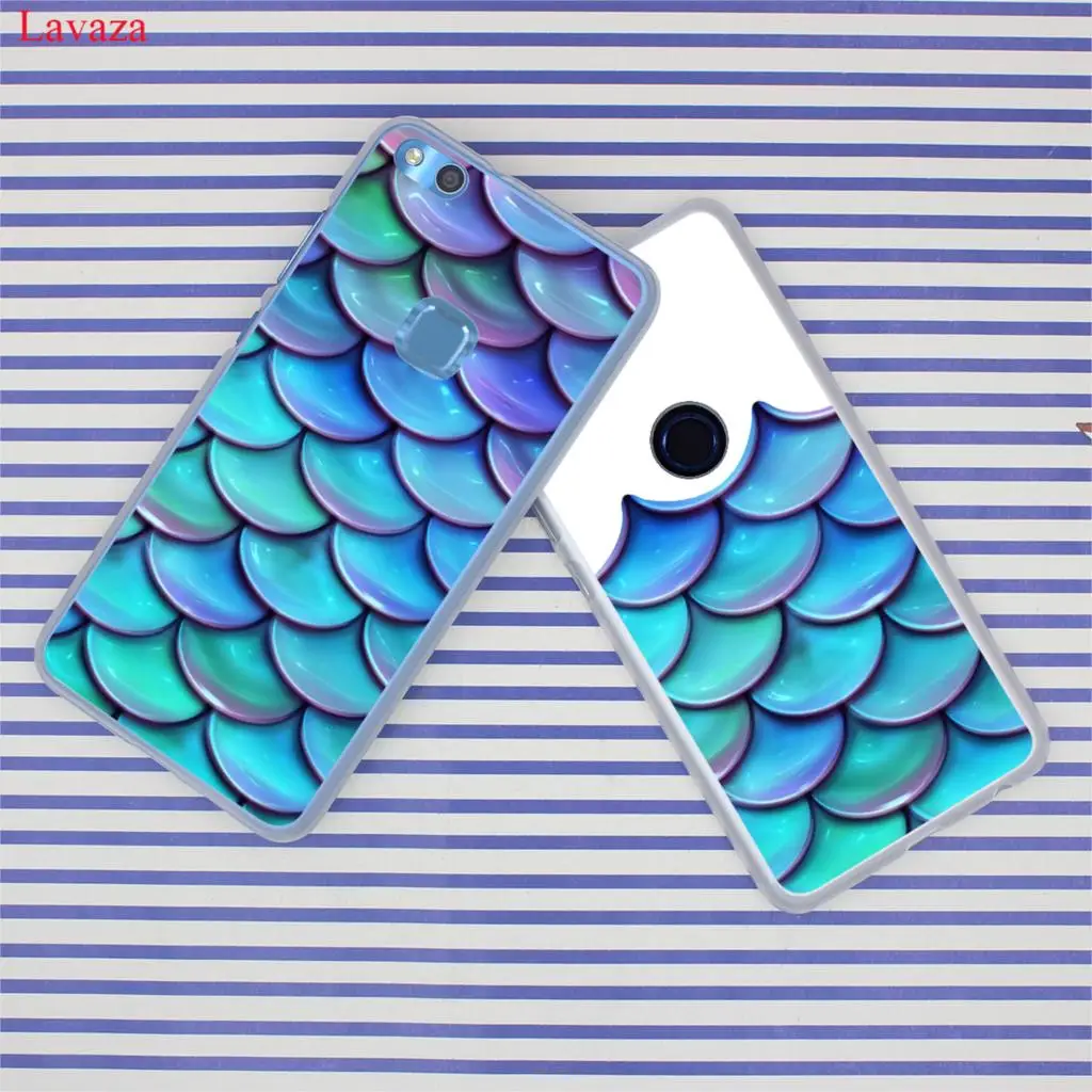 Жесткий чехол Lavaza Mermaid Fish Scale для Huawei Y9 Y7 Prime 2018 2019 Honor 20 10 8 8A 8X 9X 9 Lite 7C 7X 7A Pro |