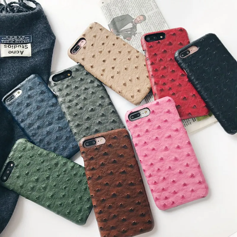 Чехол из искусственной кожи страуса для iphone 11, 11Pro, 11Pro, Max, XS, Max, XS, XR, 6, 6 S, 8 plus, масляный защитный чехол с узором страуса