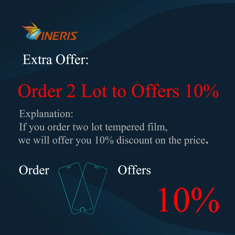 Vineris Premium Tempered Glass For Huawei Honor Enjoy 6 0.26mm 2.5D 9H Hard Anti-Explosion Enjoy6 Screen Protector Film | Мобильные