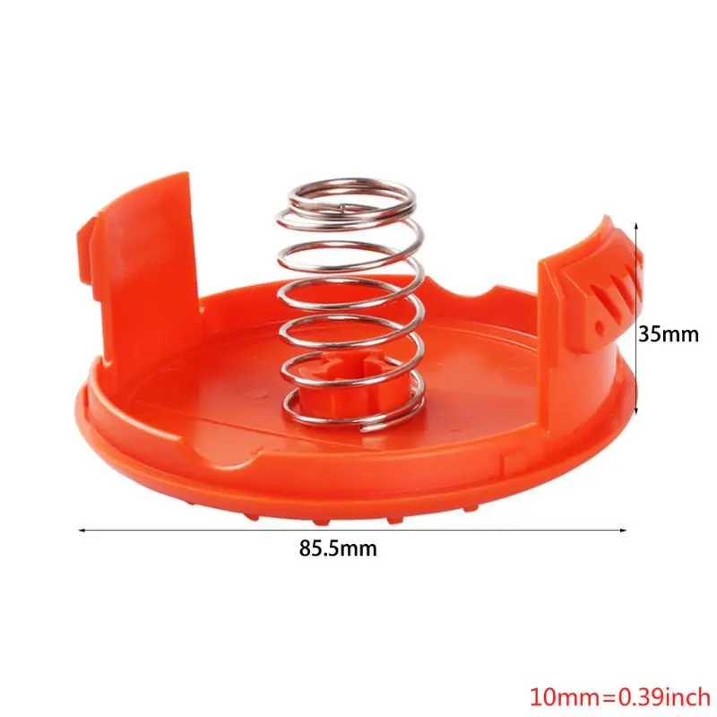 

New Trimmer Replacement Spool Cap Covers and Spring for Black-Decker