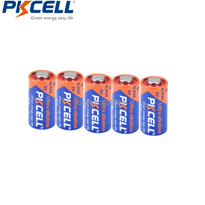 5 шт. PKCELL 4LR44 батарея 4A76 L1325 A544 щелочной основной батареи 6V для дрессировки собак