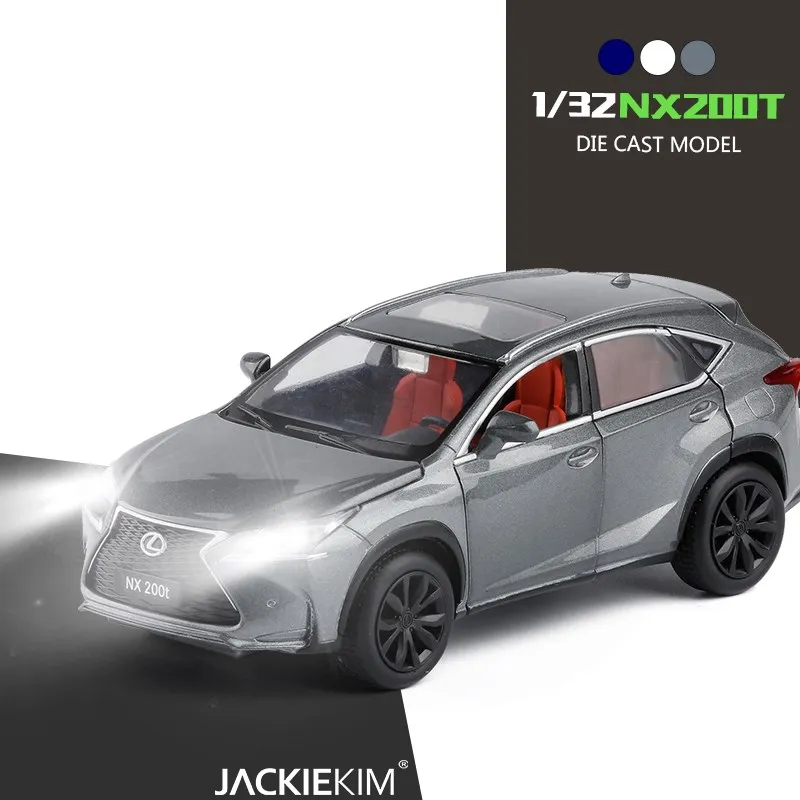 1:32 весы Lexus NX200T SUV синий белый серый с откидной спинкой Muaical мигающий для детей игрушки подарки