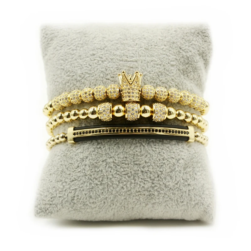 

Men bracelet Crown Bracelet Men Charms Men Luxury Macrame Beads Bracelets For Women Pulseira Masculina Braided WoMen Bracelets