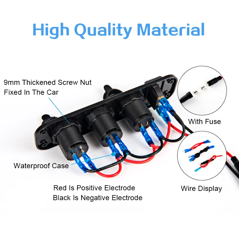 Автомобильный прикуриватель с двумя USB портами и светодиодный тметром|Кабели