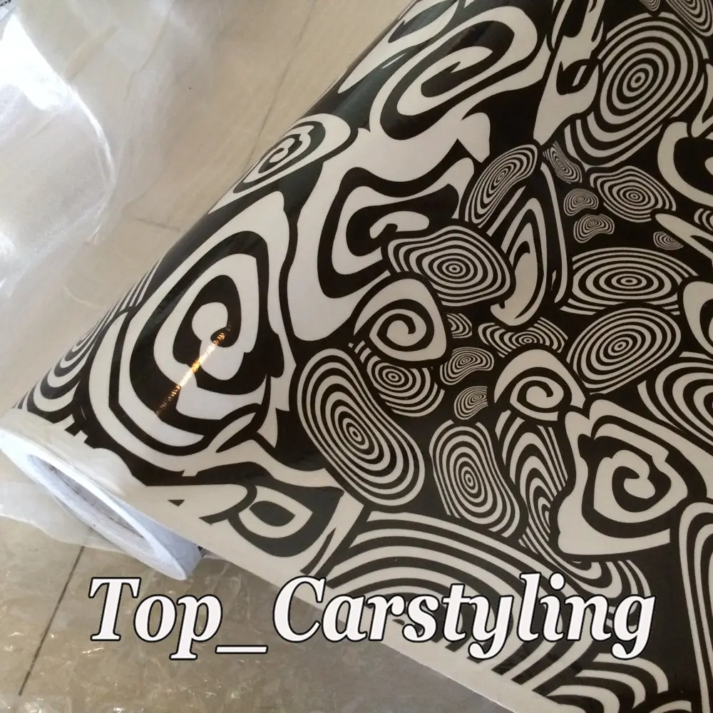 Erlkonig черный белый виниловый стикер бомба обертывание с воздушным пузырьком