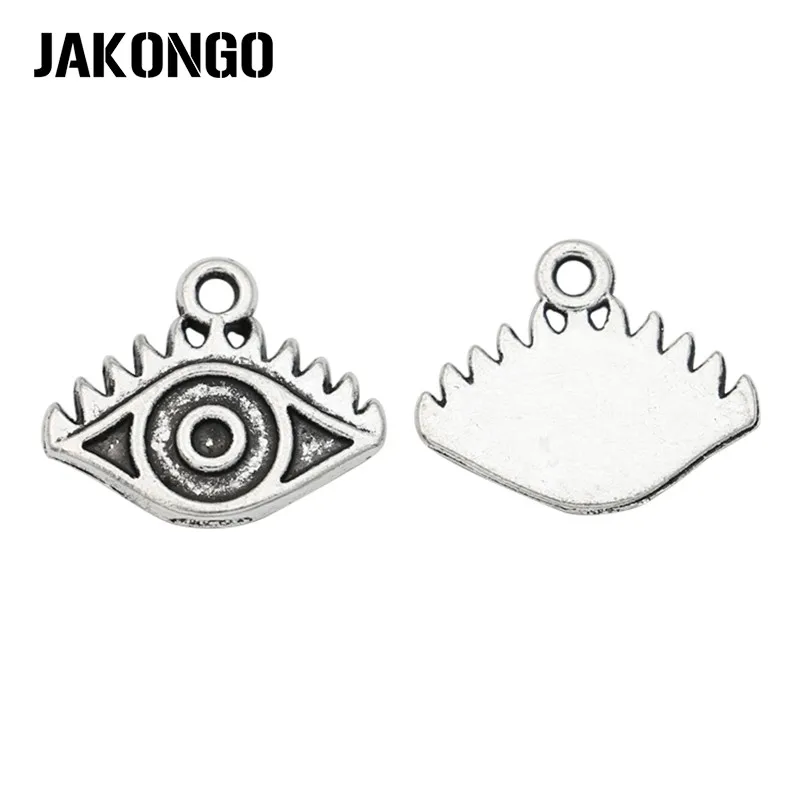 JAKONGO антикварные посеребренные Подвески с изображением сглаза для изготовления