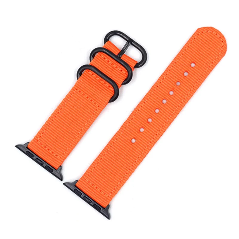HIXANNY нейлон ремешок для Apple Watch Sport кожаный браслет группы серии 4/3/2/1 42 мм 38 iwatch