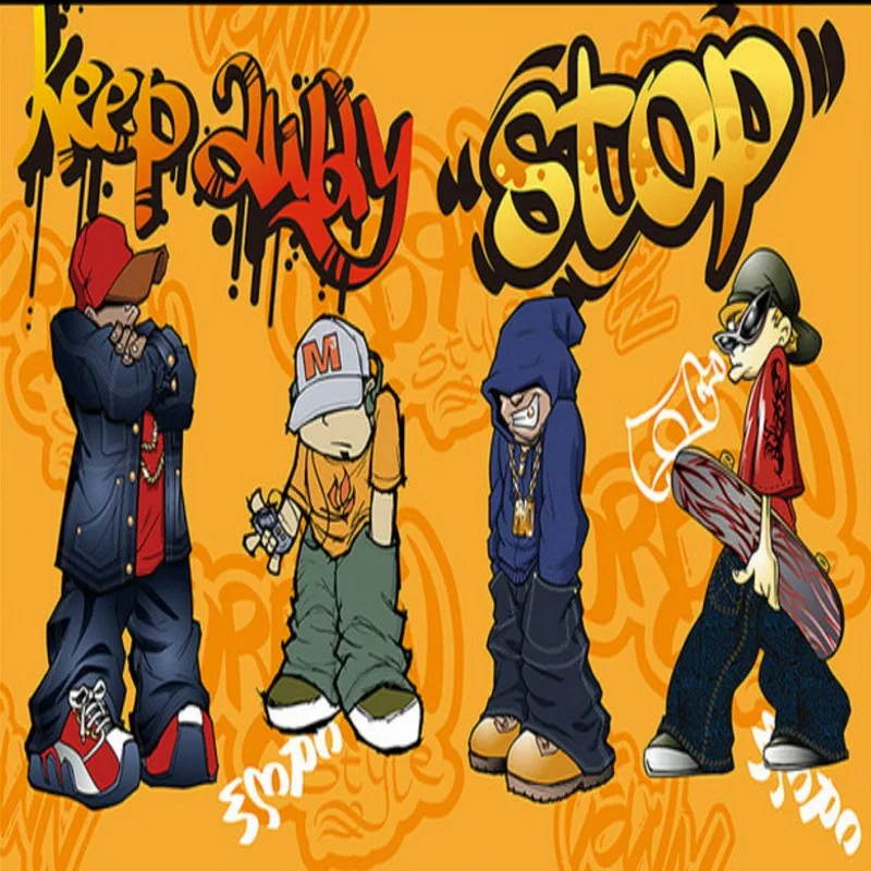 Фотообои с изображением персонажа граффити мультфильм Высокое качество фоновая