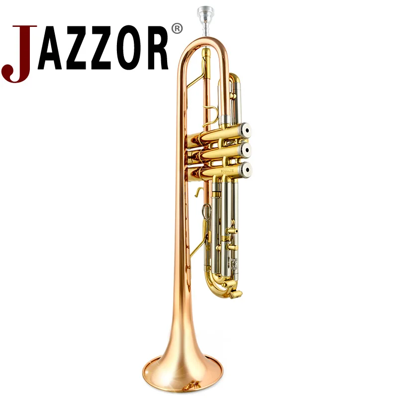 Профессиональный Золотой лак JAZZOR с мундштуком и твердым чехол B плоский Bb