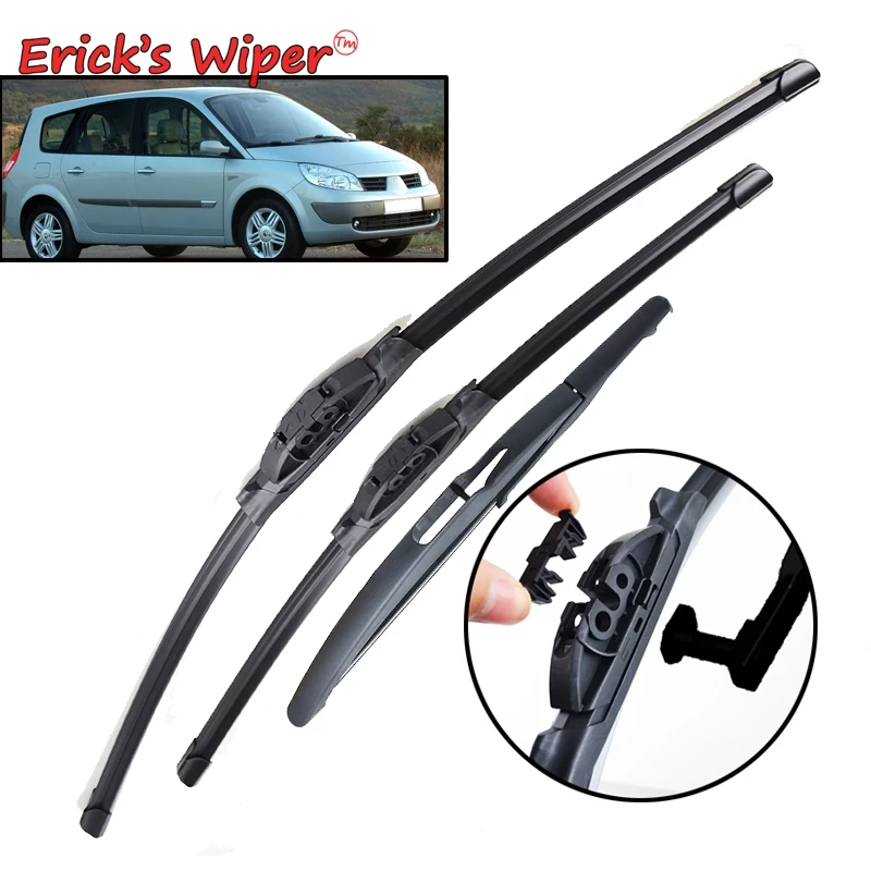 

Erick's Wiper Front Rear Wiper Blades For Renault Scenic 2 / Grand 2003 - 2004 Windshield Windscreen Front 26"21"10"