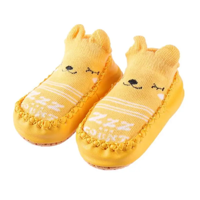 Newborn Baby Funny Cartoon Animal Floor Socks Boy Girl Spring Autumn Winter Anti-slip Warm With Rubber Kids Feet Care | Детская одежда