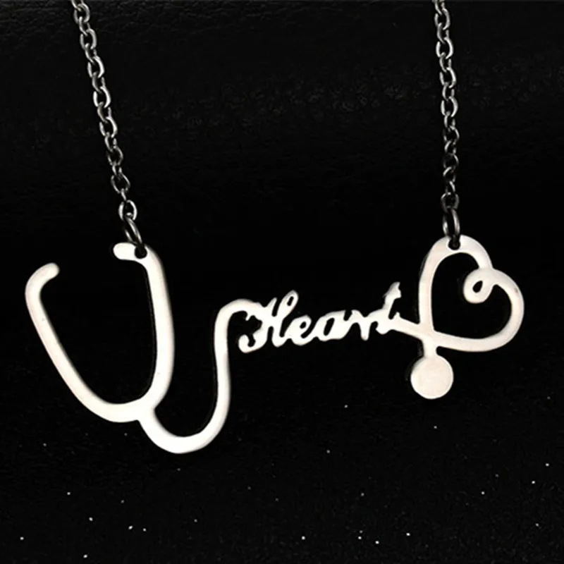 Горячая Распродажа Женская цепочка из нержавеющей стали|stethoscope necklace|female necklacesdrop