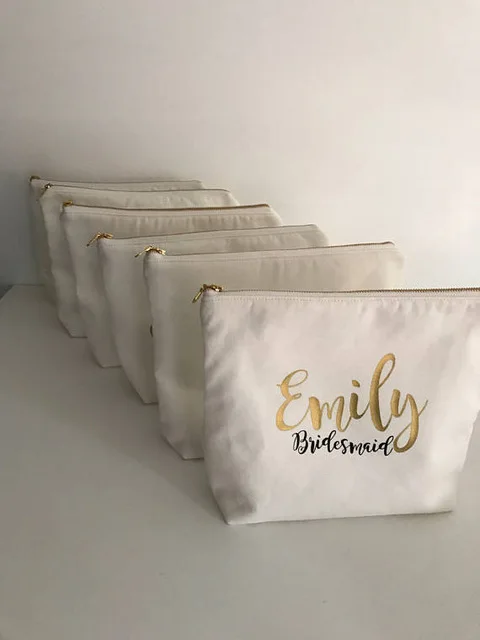 Personaliz name Make Up title свадебный подарок для подружки невесты косметичка сумочки