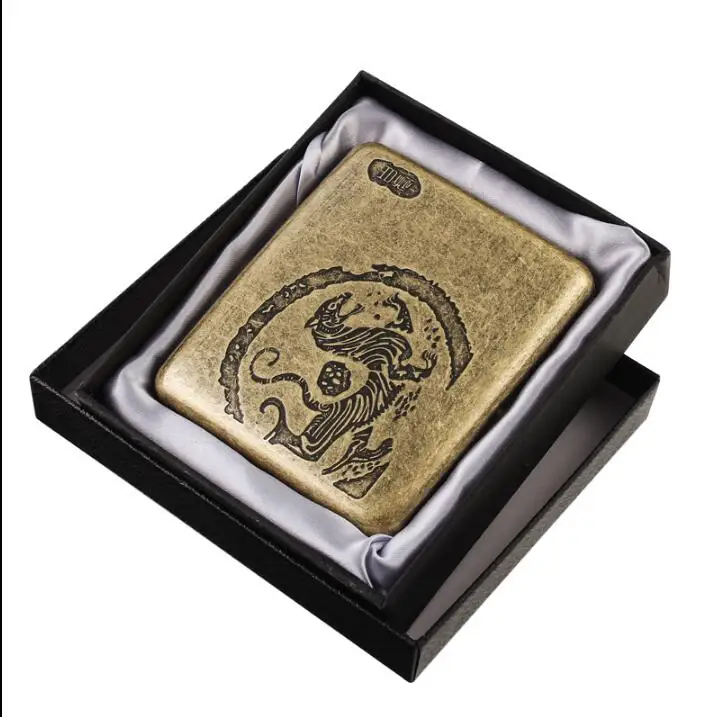 20 палочек портативная металлическая ретро-сигарета White Tiger с зажимом для дыма