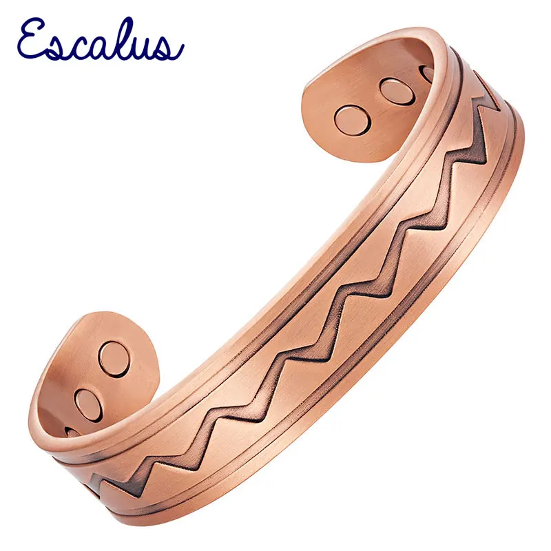 Escalus Healing Cool Стильный цветной браслет для мужчин мигающий медный материал женские