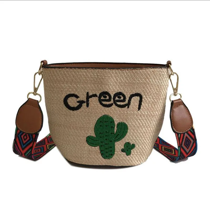 Новая мода тканые сумки на плечо соломы лето Для женщин ткань Crossbody Beach