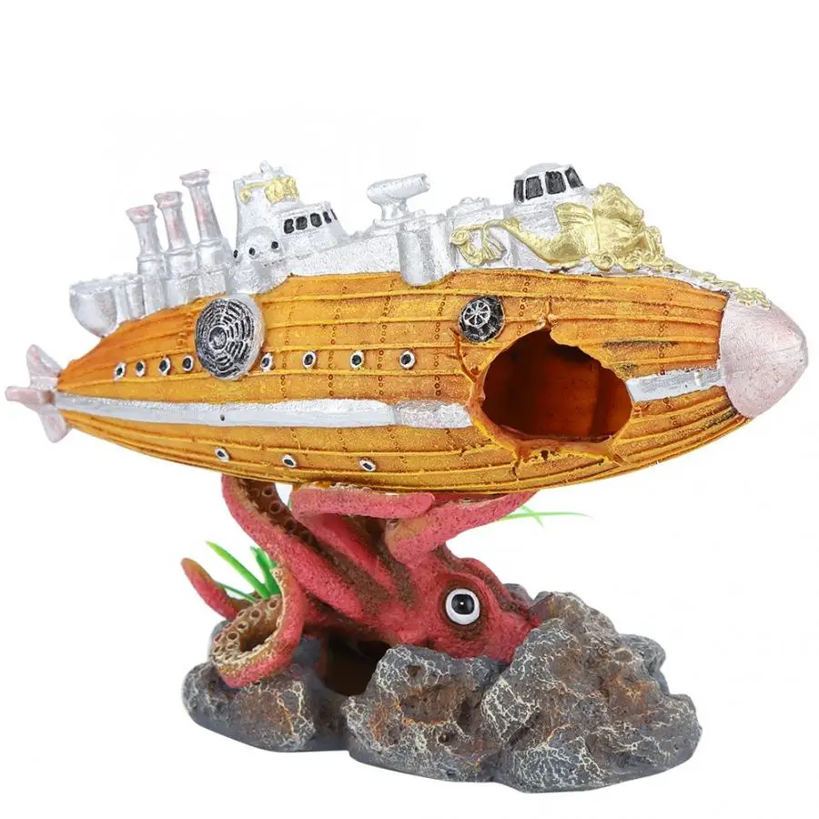 Аквариумное искусственное оформление аквариума Смола крушение воздушный